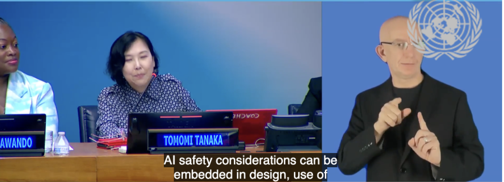 Tomomi's talk at the UN Headquarter